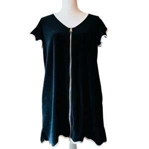 SSYS The Label Elegant Black Zip-Up Robe or Swim Suit Coverup Size Small